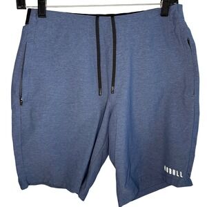 NOBULL Men's Blue Athletic Shorts Size Medium Zip Pockets Training Workout